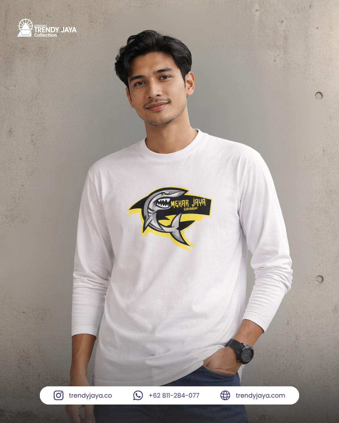 Kaos Sablon Lengan Panjang